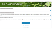 Tablet Screenshot of contact.the-environmentalist.org