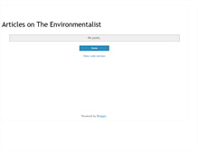 Tablet Screenshot of latest.the-environmentalist.org